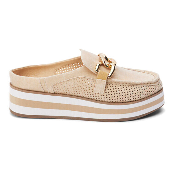COCONUTS by Matisse Minnie Perforated Slip On Platform Loafers Womens Beige MIN