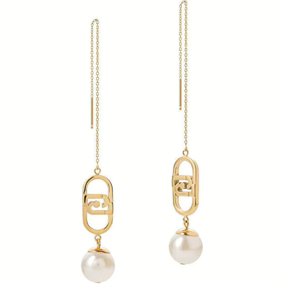 Charming Gold Plated Pearl Earrings Fashion LJ2210