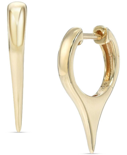 Dagger Huggie Hoop Earrings in 14k Gold