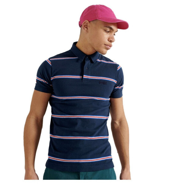 SUPERDRY Academy Stripe short sleeve polo