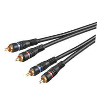 Wentronic AVK 132-300 3.0m - 2 x RCA - Male - 2 x RCA - Male - 3 m - Black