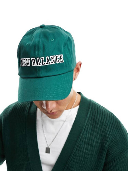 New Balance collegiate logo cap in green