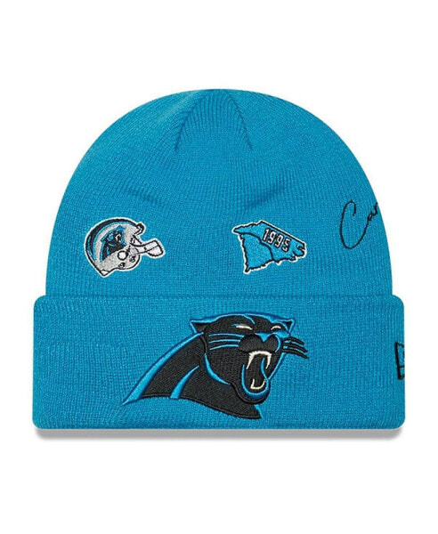 Big Boys and Girls Blue Carolina Panthers Identity Cuffed Knit Hat
