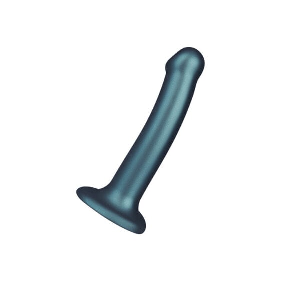 Soft Silicone Dildo Metallic - Size M, 18 cm