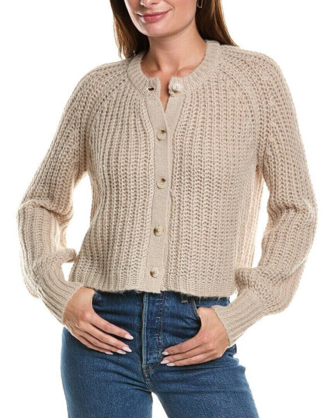 Saltwater Luxe Wool & Alpaca-Blend Cardigan Women's Brown Xl