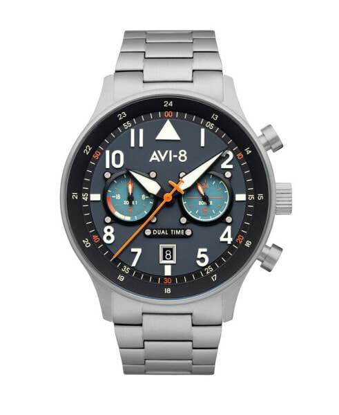 Наручные часы REIGN Stavros Automatic Black Leather Watch 44mm.