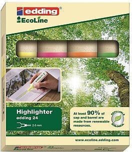 Edding Zakreślacze ekologiczne 4 kolory (24/4S ED)