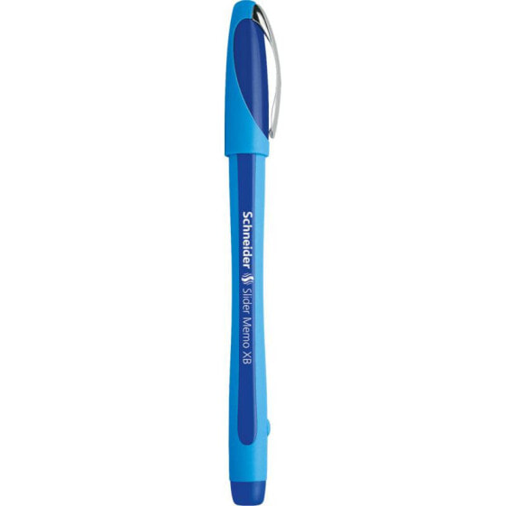 Schneider Schreibgeräte Slider Memo XB - Blue - Blue - Stick ballpoint pen - Extra Bold - Rubber - Stainless steel
