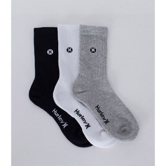 HURLEY H2O Dri crew socks 3 pairs