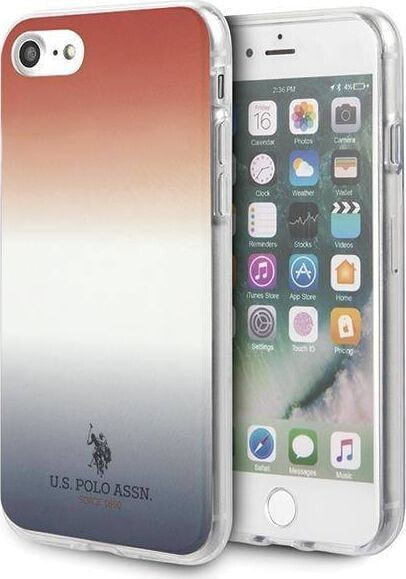 Чехол для смартфона U.S. Polo Assn. Градиентный узор, iPhone 7/8/SE 2020, красно-синий