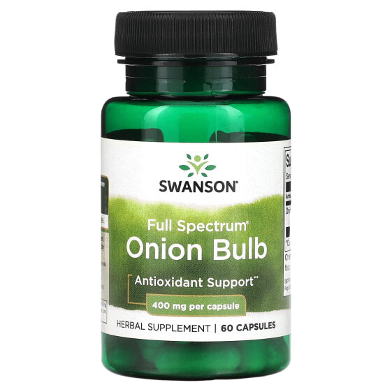 Антиоксидант Swanson Лук луковицы полного спектра, 400 мг, 60 капсул