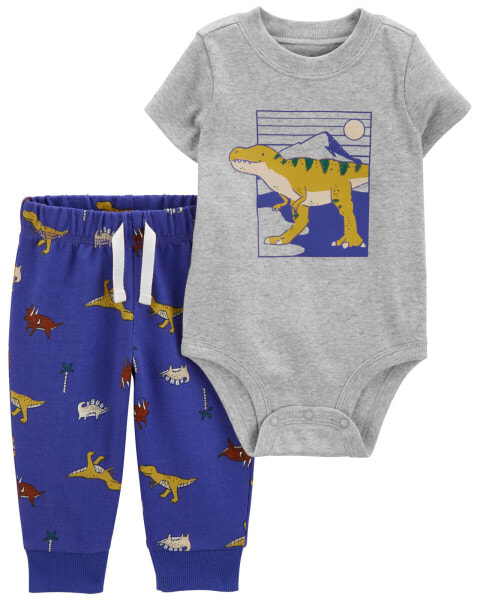Baby 2-Piece Dinosaur Bodysuit Pant Set 6M