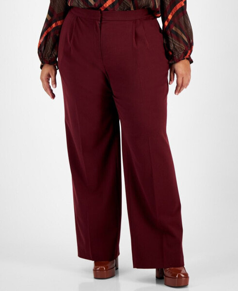Plus Size High-Rise Wide-Leg Pants, Created for Macy's