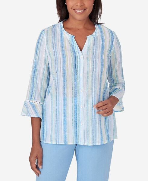 Petite Hyannisport Stripe Button Down Top