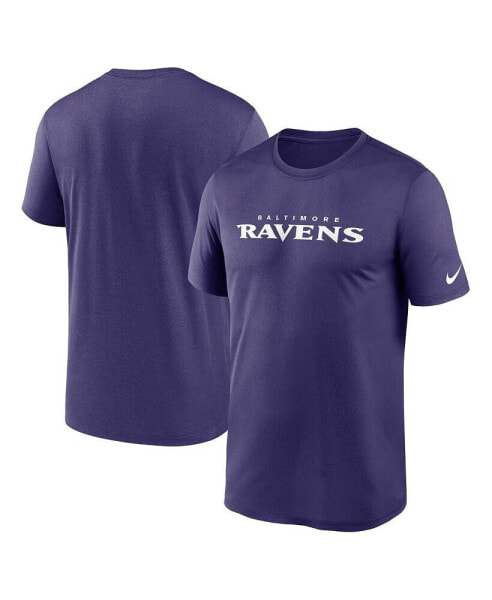 Men's Purple Baltimore Ravens Legend Wordmark Performance T-Shirt