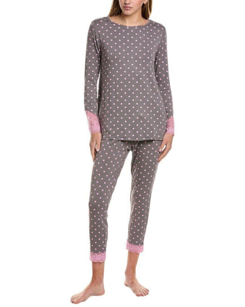 Hale Bob 2Pc Polka Dot Pajama Set Women's