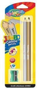 Цветные карандаши Colorino Jumbo 2 цвета овальные с точилкой
