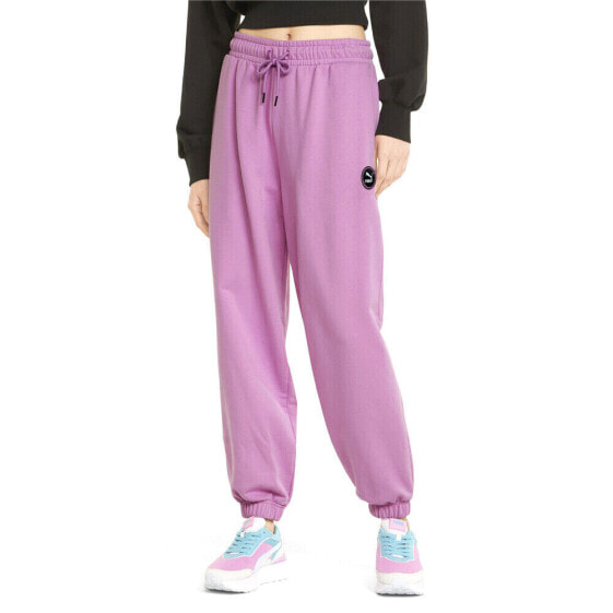 Puma Swxp Logo Drawstring Sweatpants Womens Pink Casual Athletic Bottoms 5335671