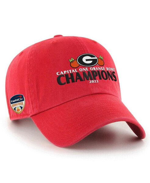 Men's Red Georgia Bulldogs 2023 Orange Bowl Champions Clean Up Adjustable Hat