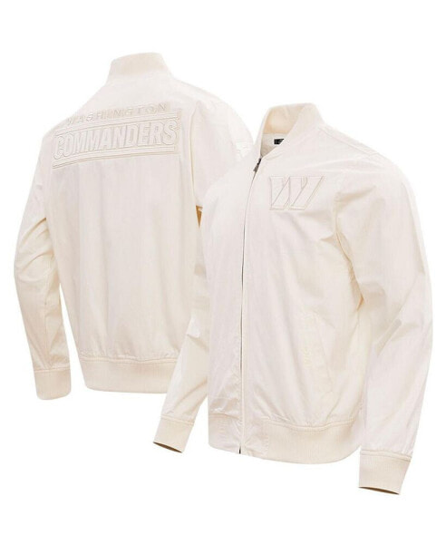 Men's Cream Washington Commanders Neutral Full-Zip Jacket