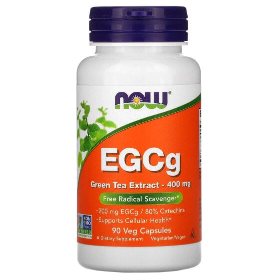 Веганские капсулы Экстракт зеленого чая EGCg 400 мг 180 шт NOW