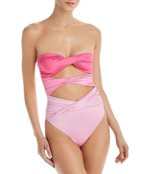 Baobab Collection 298931 Women Twist Front One Piece Swimsuit M