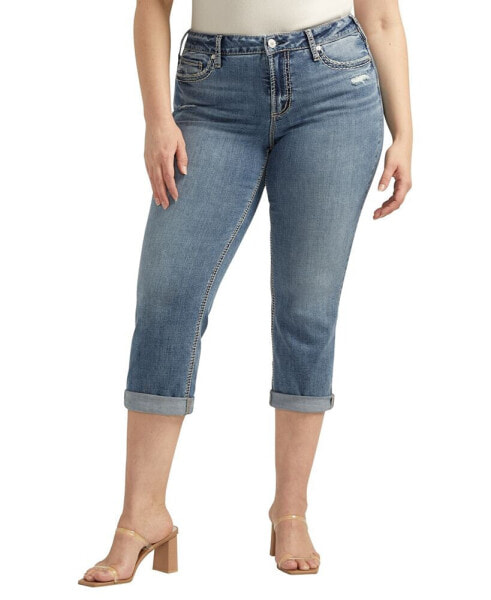 Plus Size Suki Mid Rise Curvy Fit Capri Jeans