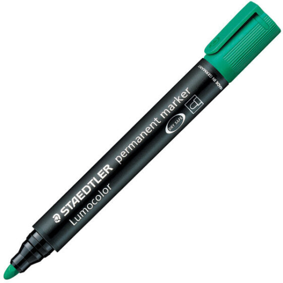 STAEDTLER Lumocolor - Green - Bullet tip - Black - Green - 2 mm - Germany - 1 pc(s)
