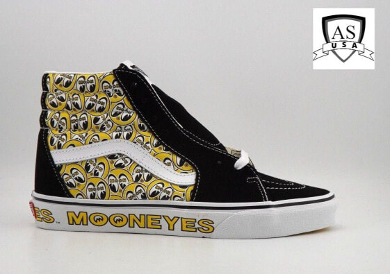 VANS MOONEYES SK8-HI Sneaker BLACK YELLOW Men's Size 5, 7, 7.5 NEW VN0A5JMJY23