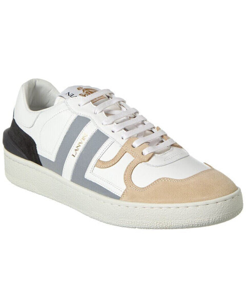 Lanvin Clay Leather & Mesh Sneaker Men's White 40