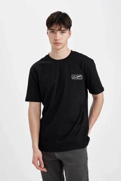 Erkek T-shirt Siyah C5824ax/bk81