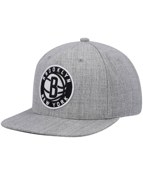 Men's Heathered Gray Brooklyn Nets 2.0 Snapback Hat