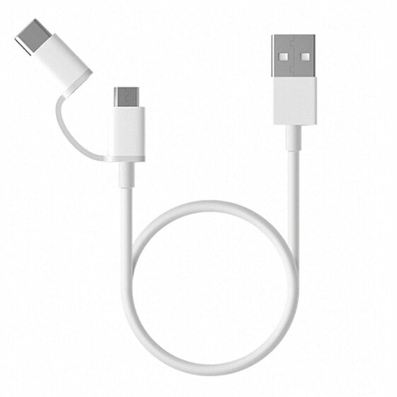 Универсальный кабель USB-MicroUSB/USB C Xiaomi SJX01ZM Белый