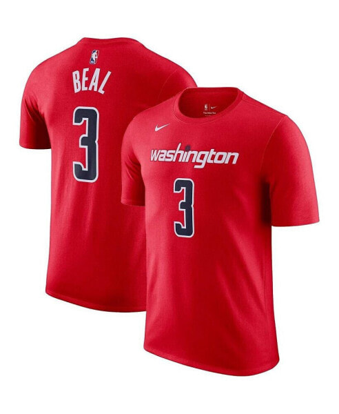Men's Bradley Beal Red Washington Wizards Icon 2022/23 Name and Number T-shirt