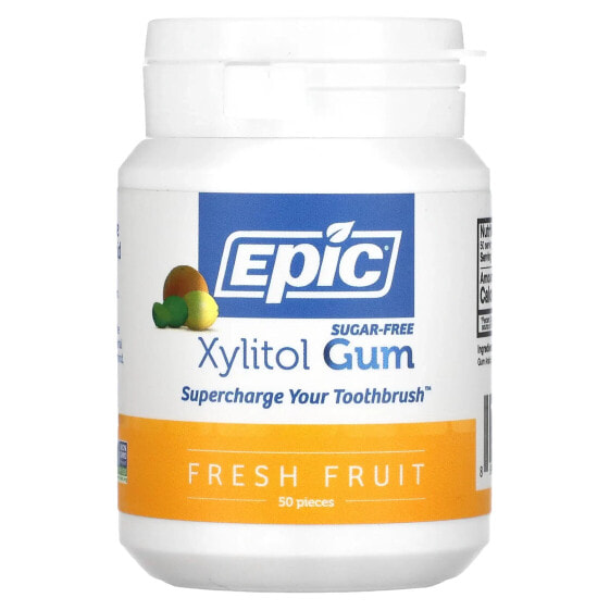Xylitol Gum, Sugar-Free, Fresh Fruit, 50 Pieces