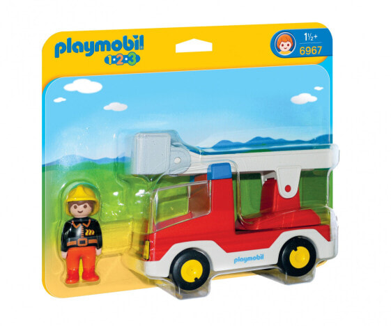 Игровой набор Пожарная машина с лестницей PLAYMOBIL 1.2.3 - Для мальчиков/девочек - 1.5 года - Мультицвет - Пластик