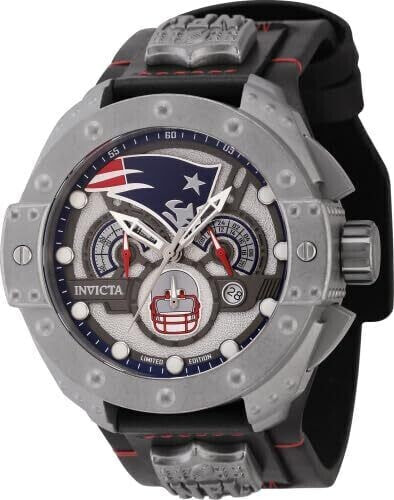 Invicta NFL New England Patriots Men's Watch - 52mm. Black. Steel (45122)