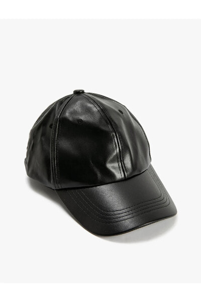 Cap Şapka Deri Görünümlü