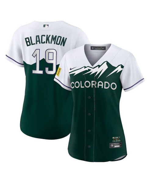 Women's Charlie Blackmon White, Forest Green Colorado Rockies City Connect Replica Player Jersey