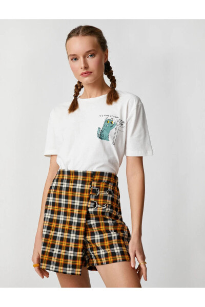 Футболка Koton Printed Crew Neck Short Sleeve