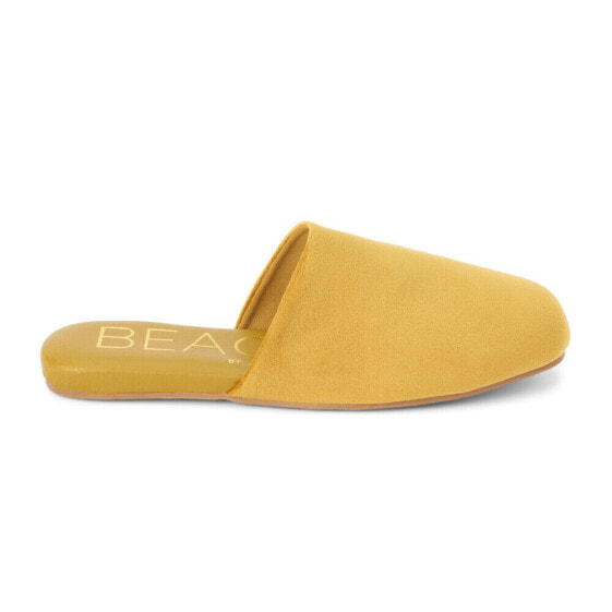 BEACH by Matisse Pallenberg Slip On Mules Womens Gold Flats Casual PALLENBERG-74