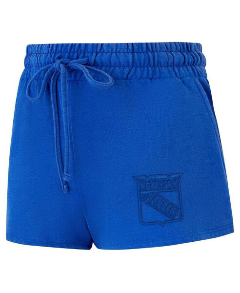 Women's Blue New York Rangers Volley Fleece Shorts