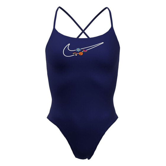 NIKE SWIM Adjustable Crossback Hydrastrong Chrome Swimsuit