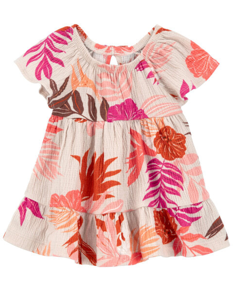 Baby Floral Crinkle Jersey Dress 24M