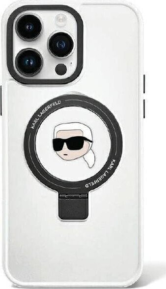 Karl Lagerfeld Karl Lagerfeld KLHMP15XHMRSKHH iPhone 15 Pro Max 6.7" biały/white hardcase Ring Stand Karl Head MagSafe