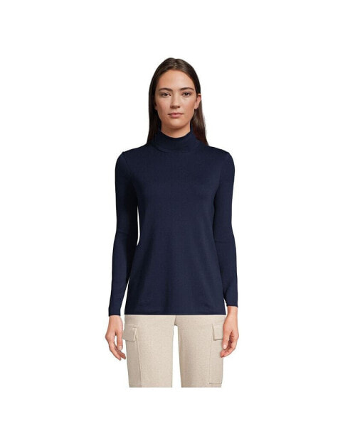 Women's Supima Cotton Long Sleeve Turtleneck T-Shirt