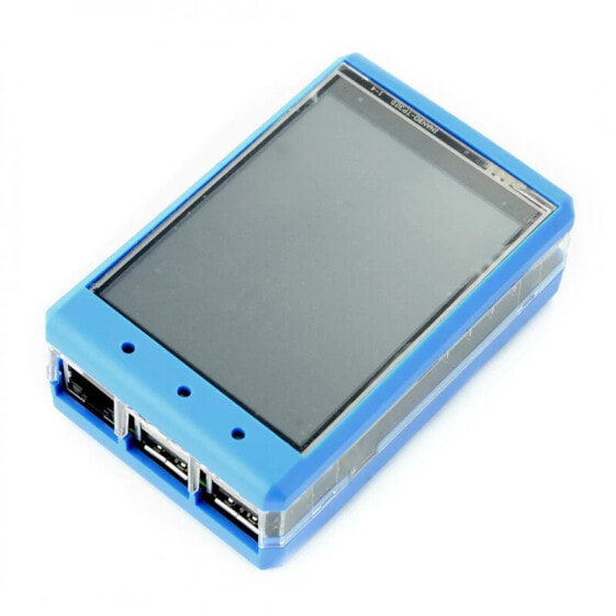 Case for Raspberry Pi and LCD screen 3.2" - blue