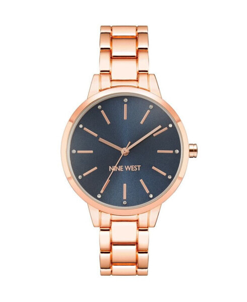 Women's Quartz Rose Gold-Tone Alloy Link Bracelet Watch, 36mm