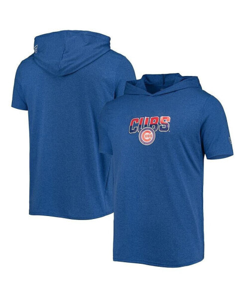 Men's Heathered Royal Chicago Cubs Hoodie T-shirt