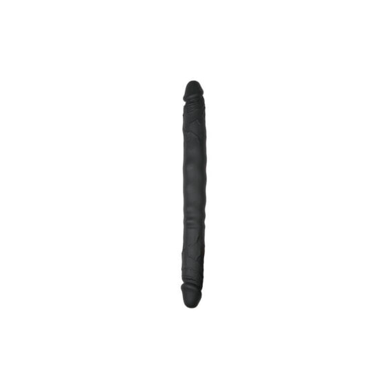 Фаллоимитатор EasyToys Гибкий силиконовый черный двойной дилдо 40 см